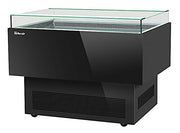 Turbo Air TOS-50PN-B 50" Black Horizontal Open Display Merchandiser / Air Curtain Sandwich and Cheese Display Case – 1 Level, 115v - Donut-Equipment.com
