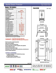 Turbo Air TSF-35SD-N Super Deluxe 40" Solid Door Reach In Freezer - Donut-Equipment.com