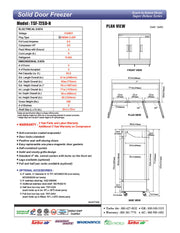 Turbo Air TSF-72SD-N Super Deluxe 82" Solid Door Reach-In Freezer with LED Lighting - Donut-Equipment.com
