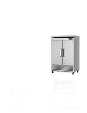 Turbo Air TSR-49SD-N6 Super Deluxe 54" Bottom Mounted Solid Door Reach-In Refrigerator with LED Lighting - Donut-Equipment.com
