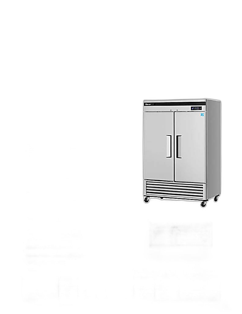 Turbo Air TSR-49SD-N6 Super Deluxe 54" Bottom Mounted Solid Door Reach-In Refrigerator with LED Lighting - Donut-Equipment.com