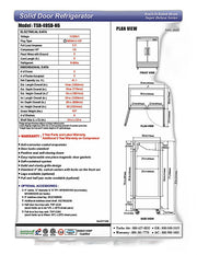 Turbo Air TSR-49SD-N6 Super Deluxe 54" Bottom Mounted Solid Door Reach-In Refrigerator with LED Lighting - Donut-Equipment.com