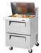 Turbo Air Super Deluxe TST-28SD-12-D2-N 28" 2 Drawer Mega Top Refrigerated Sandwich Prep Table - Donut-Equipment.com