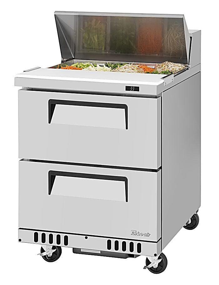 Turbo Air TST-28SD-D2-FB-N 27.50'' Refrigerated Sandwich / Salad Prep Table - Donut-Equipment.com