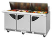 Turbo Air TST-72SD-30-FB-N 72 5/8" Super Deluxe Mega Top Sandwich/Salad Prep Table - Donut-Equipment.com
