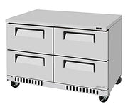 Turbo Air TUF-48SD-D4-FB-N 48 1/4" W Undercounter Freezer w/ 2 Sections, 4 Drawers & Front Breathing - Donut-Equipment.com