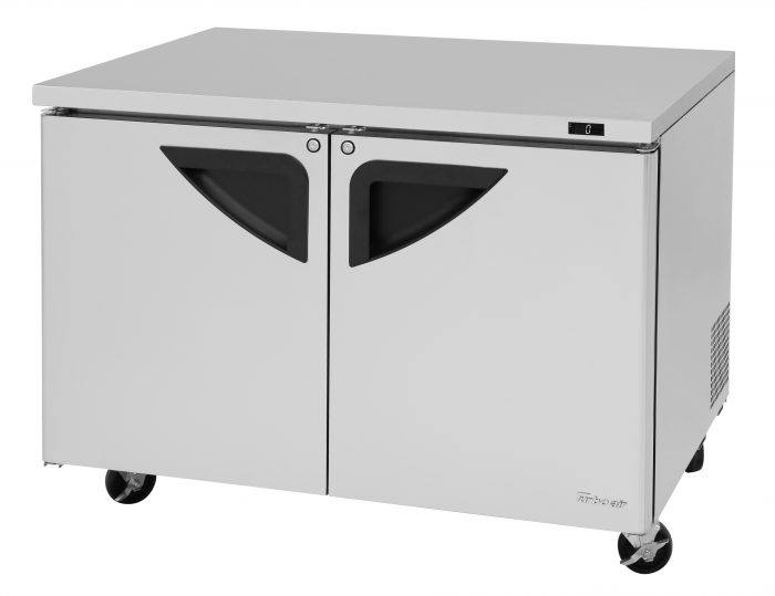 Turbo Air TUF-48SD-N 48 1/4" W Undercounter Freezer w/ 2 Sections & 2 Doors - Bakery Wholesalers