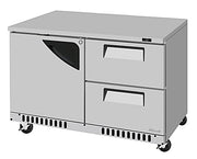 Turbo Air TUR-48SD-D2R(L)-FB-N 48 1/4" W Undercounter Refrigerator w/ 2 Drawers, 1 Door & Front Breathing - Donut-Equipment.com