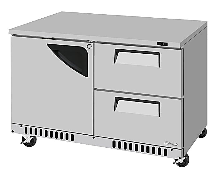 Turbo Air TUR-48SD-D2R(L)-FB-N 48 1/4" W Undercounter Refrigerator w/ 2 Drawers, 1 Door & Front Breathing - Donut-Equipment.com