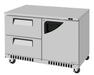 Turbo Air TUR-48SD-D2R(L)-FB-N 48 1/4" W Undercounter Refrigerator w/ 2 Drawers, 1 Door & Front Breathing - Bakery Wholesalers
