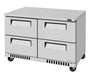 Turbo Air TUR-48SD-D4-FB-N 48 1/4" W Undercounter Refrigerator w/ 2 Sections, 4 Drawers & Front Breathing - Bakery Wholesalers