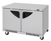 Turbo Air TUR-48SD-FB-N 48 1/4" W Undercounter Refrigerator w/ 2 Sections, Solid Doors, Front Breathing - Donut-Equipment.com