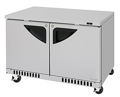 Turbo Air TUR-48SD-FB-N 48 1/4" W Undercounter Refrigerator w/ 2 Sections, Solid Doors, Front Breathing - Donut-Equipment.com