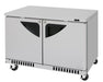 Turbo Air TUR-48SD-FB-N 48 1/4" W Undercounter Refrigerator w/ 2 Sections, Solid Doors, Front Breathing - Bakery Wholesalers