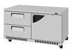 Turbo Air TUR-60SD-D2R(L)-FB-N 60 1/4" W Undercounter Refrigerator w/ 2 Drawers, 1 Door & Front Breathing - Bakery Wholesalers