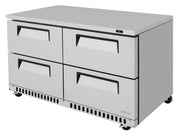Turbo Air TUR-60SD-D4-FB-N 60 1/4" W Undercounter Refrigerator w/ 2 Sections, 4 Drawers & Front Breathing - Donut-Equipment.com