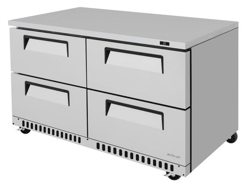 Turbo Air TUR-60SD-D4-FB-N 60 1/4" W Undercounter Refrigerator w/ 2 Sections, 4 Drawers & Front Breathing - Bakery Wholesalers