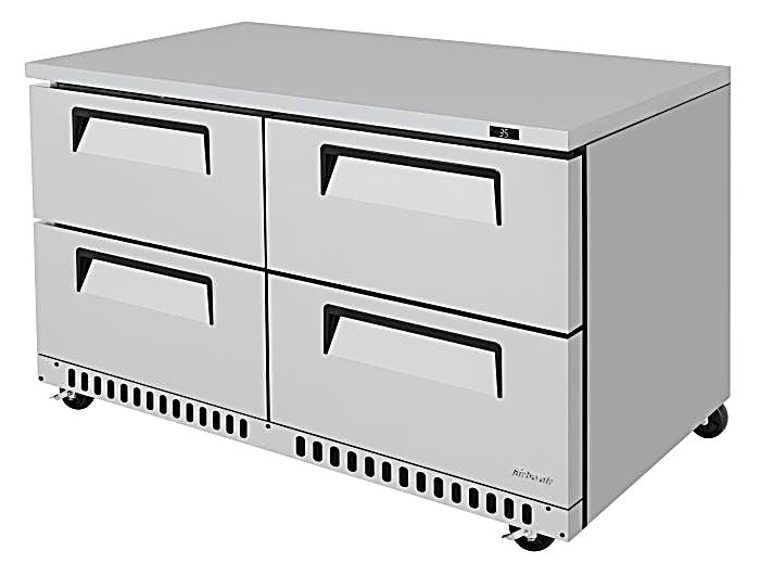 Turbo Air TUR-60SD-D4-FB-N 60 1/4" W Undercounter Refrigerator w/ 2 Sections, 4 Drawers & Front Breathing - Donut-Equipment.com