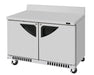 Turbo Air TWF-48SD-FB-N 48 1/4" Super Deluxe Worktop Freezer w/ (2) Sections, 2 Solid Doors, Front Breathing - Bakery Wholesalers