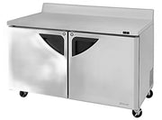 Turbo Air TWF-60SD-N 60 1/4" Super Deluxe Worktop Freezer w/ (2) Sections, 2 Solid Doors - Donut-Equipment.com