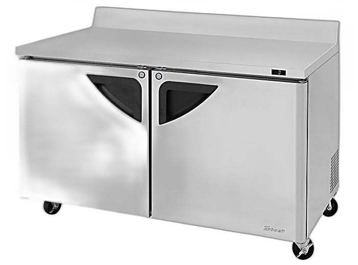Turbo Air TWF-60SD-N 60 1/4" Super Deluxe Worktop Freezer w/ (2) Sections, 2 Solid Doors - Donut-Equipment.com