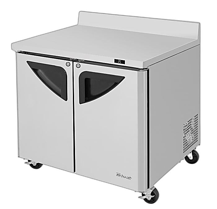 Turbo Air TWR-36SD-N6 36 1/4" Super Deluxe Worktop Refrigerator w/ (1) Section, 1 Solid Door - Donut-Equipment.com