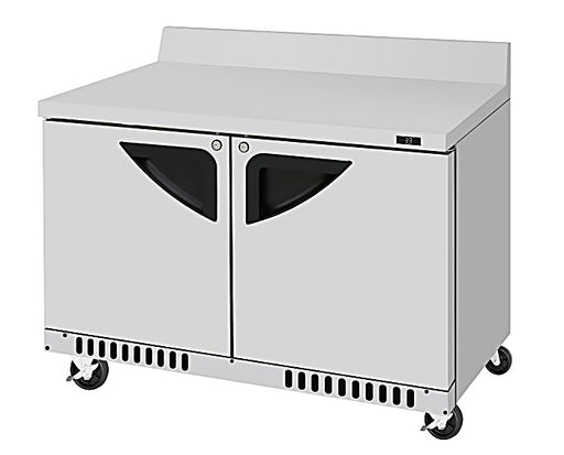 Turbo Air TWR-48SD-FB-N 48 1/4" Super Deluxe Worktop Refrigerator w/ (2) Sections, 2 Solid Doors, Front Breathing - Donut-Equipment.com