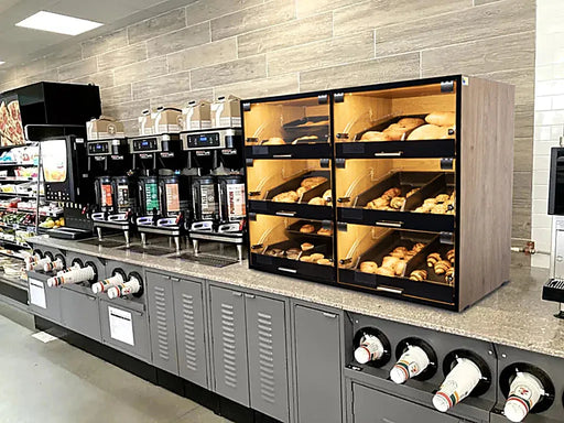 Palram Countertop Bakery Display Case with Illuminated Soft-Close Drawers & Tempered Glass – 40"W x 32"H x 20"D - Donut-Equipment.com