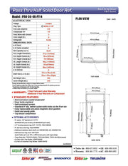 Turbo Air PRO-50-4R-PT-N Pro Series 52" Solid Half Door Pass-Through Refrigerator - Donut-Equipment.com