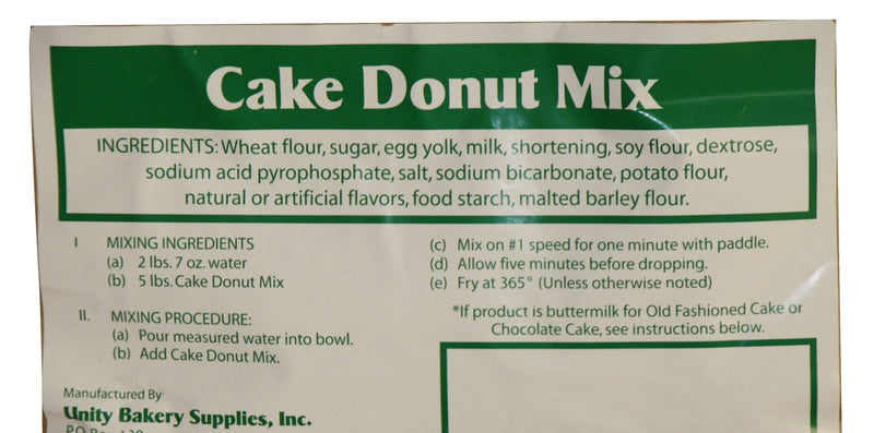Vanilla Cake Donut Mix  50# bags Bakery Wholesalers