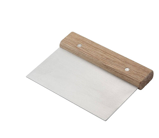 Dough Scraper/Cutter with Wooden Handle - Winco Bakery Wholesalers