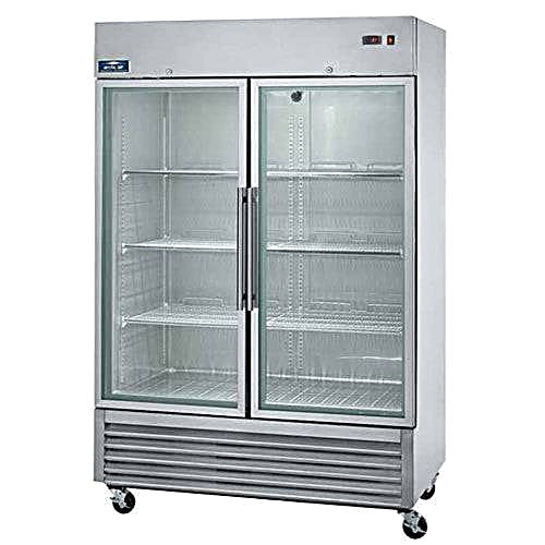 Arctic Air AGR49 54" Two Section Glass Door Reach-In Refrigerator Bakery Wholesalers