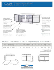 Arctic Air AUC60R 60" Undercounter Refrigerator Bakery Wholesalers