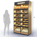 Palram Bakery Backwall Display System with Open Upper Compartments & Lower Storage – 40"W x 78"H x 20"D - Donut-Equipment.com