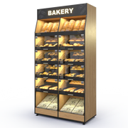 Palram Bakery Backwall Display Case with Upper & Lower Open Storage Compartments – 40"W x 78"H x 20"D - Donut-Equipment.com