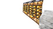 Palram Bakery Backwall Gondola Display System (3-Unit Set) with Open Compartments & Storage – 120"W Total (3 × 40"W x 78"H x 20"D, Up to 72 SKU Capacity) - Donut-Equipment.com
