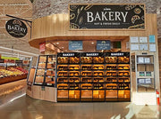 Palram Bakery Backwall Gondola Display System (3-Unit Set) with Open Compartments & Storage – 120"W Total (3 × 40"W x 78"H x 20"D, Up to 72 SKU Capacity) - Donut-Equipment.com