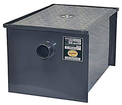 BK Resources 100 lb / 50 GPM Carbon Steel Grease Trap / Interceptor - Donut-Equipment.com