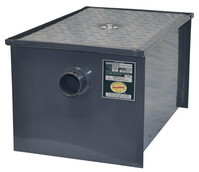 BK Resources 40 lb / 20 GPM Carbon Steel Grease Trap / Interceptor - Donut-Equipment.com