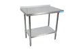 72" X 30" T-430 18 GA Table Stainless Steel Top, Shelf and Legs - Donut-Equipment.com