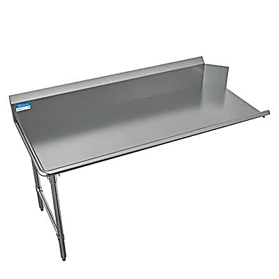 BK Resources 72" 16-Gauge Stainless Steel Clean Dish Table – Left Side - Donut-Equipment.com