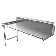 BK Resources 72" 16-Gauge Stainless Steel Clean Dish Table – Left Side - Donut-Equipment.com