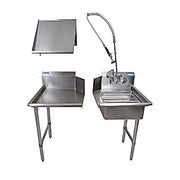 BK Resources 26" Right-Side Rinse Table Kit, 16-Gauge Stainless Steel - Donut-Equipment.com