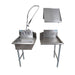 BK Resources 48" Left-Side Rinse Table Kit, 16-Gauge Stainless Steel - Donut-Equipment.com