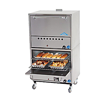 Comstock-Castle 2B19N 19" Restaurant-Type Gas Oven, Double Deck, Stainless Steel - Bakery Wholesalers