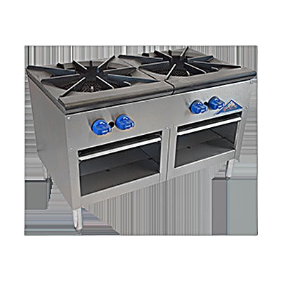 Comstock-Castle CSP36 36" Gas Stock Pot Range, Cabinet Base, 180,000-220,000 BTU, Stainless Steel Front - Bakery Wholesalers
