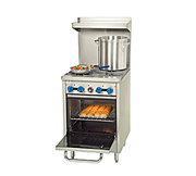 Comstock-Castle F318 24" Gas Restaurant Range, 4 Open Burners, Single Standard Oven, Stainless Steel Front, 132,000 BTU - Bakery Wholesalers