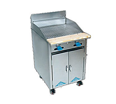 Comstock-Castle F32-2RB 24" Gas Restaurant Range, 2-Burner Radiant Broiler, Cabinet Base, Stainless Steel Front, 50,000 BTU - Bakery Wholesalers