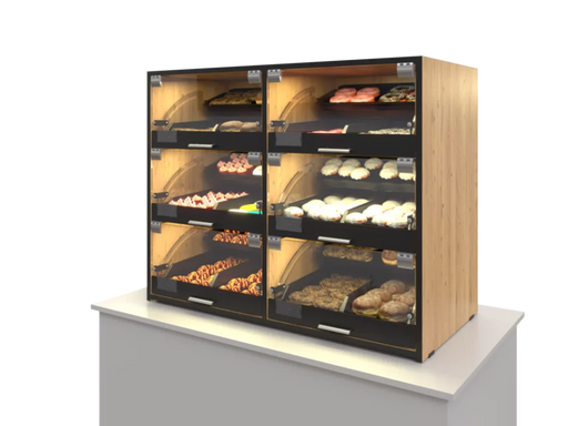 Palram Countertop Bakery Display Case with Illuminated Soft-Close Drawers & Tempered Glass – 40"W x 32"H x 20"D - Donut-Equipment.com