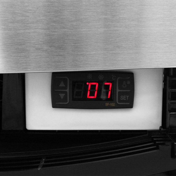 Turbo Air CRT-77-1R-N 17" Diamond Series Glass Sided Countertop Display Refrigerator – One Section, Rear Access, LED Lighting, 115v - Bakery Wholesalers